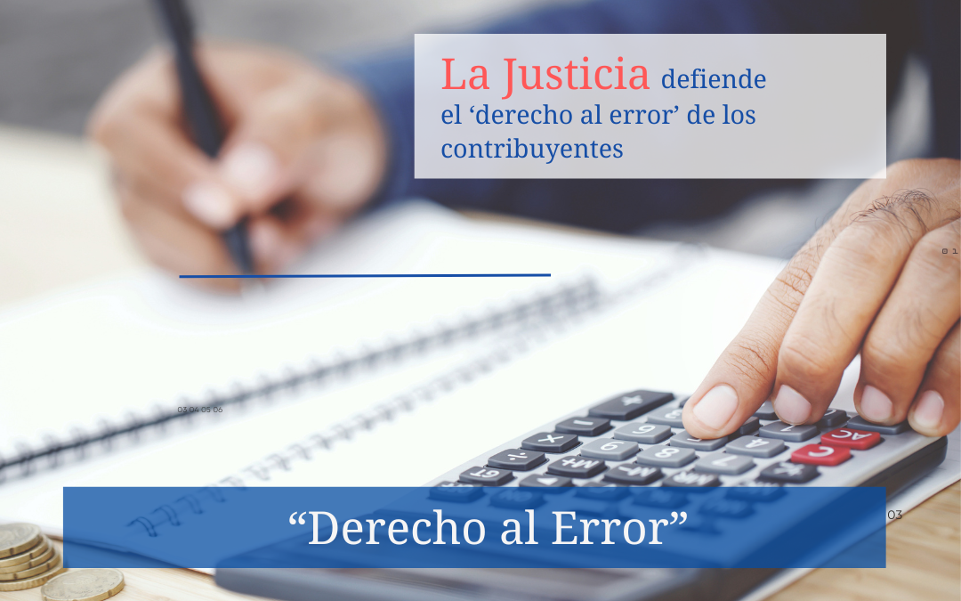 El derecho al error de los contribuyentes