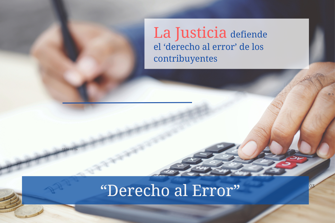 El derecho al error de los contribuyentes